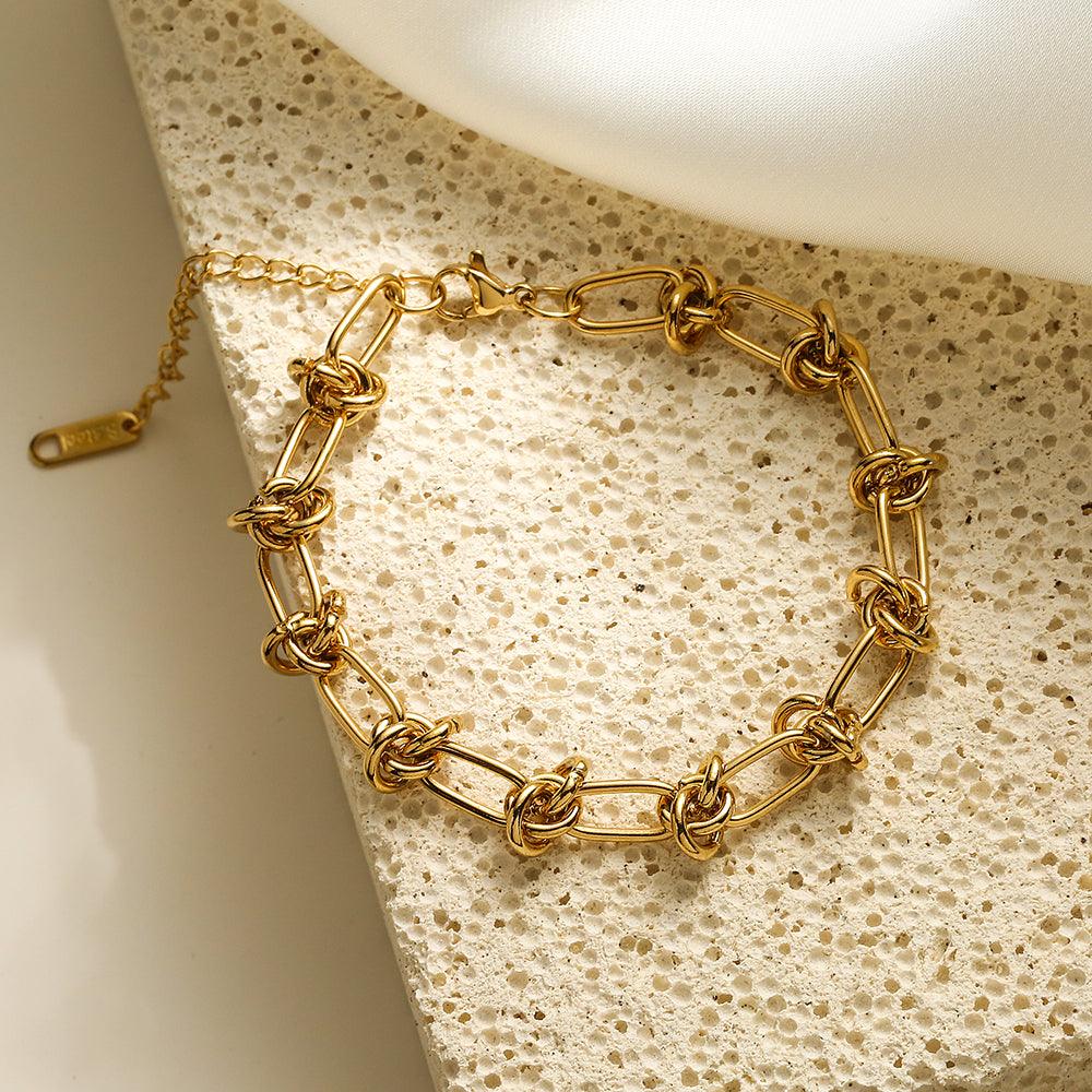 Wholesale Simple Style Commute Devil's Eye Titanium Steel Plating 18K Gold Plated Bracelets - coojewelry