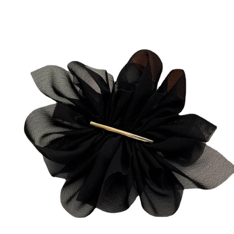 Wholesale Simple Style Commute Flower Silk Yarn Hair Clip - coojewelry