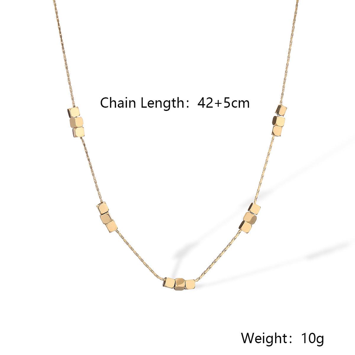 Wholesale Simple Style Commute Geometric Titanium Steel Plating 18K Gold Plated Necklace - coojewelry