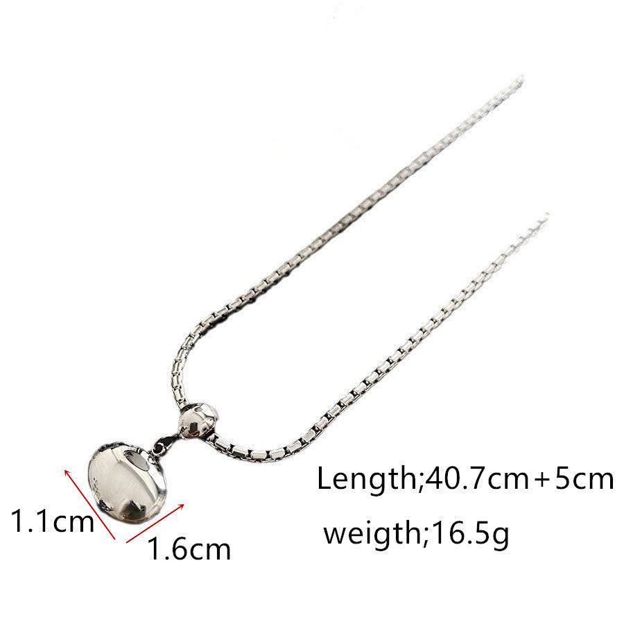 Wholesale Simple Style Commute Solid Color Stainless Steel Titanium Steel Plating 18K Gold Plated Pendant Necklace - coojewelry