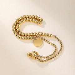 Wholesale Simple Style Geometric Bracelet Stainless Steel Titanium Steel Plating 18K Gold Plated - coojewelry