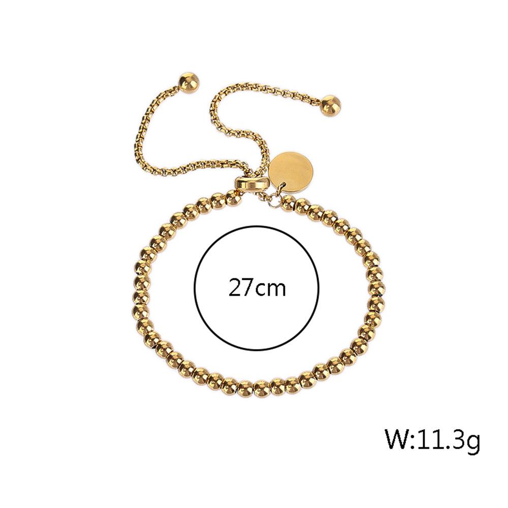 Wholesale Simple Style Geometric Bracelet Stainless Steel Titanium Steel Plating 18K Gold Plated - coojewelry