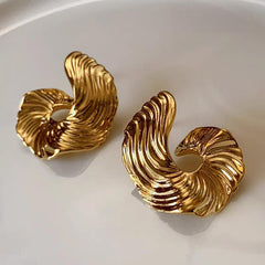 Wholesale Simple Style Geometric Plating Alloy Ear Studs - coojewelry