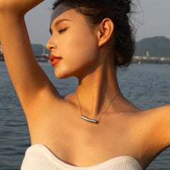 Wholesale Simple Style Geometric Stainless Steel Plating 18K Gold Plated Necklace - coojewelry