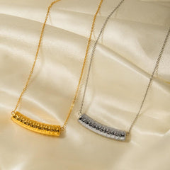 Wholesale Simple Style Geometric Stainless Steel Plating 18K Gold Plated Necklace - coojewelry