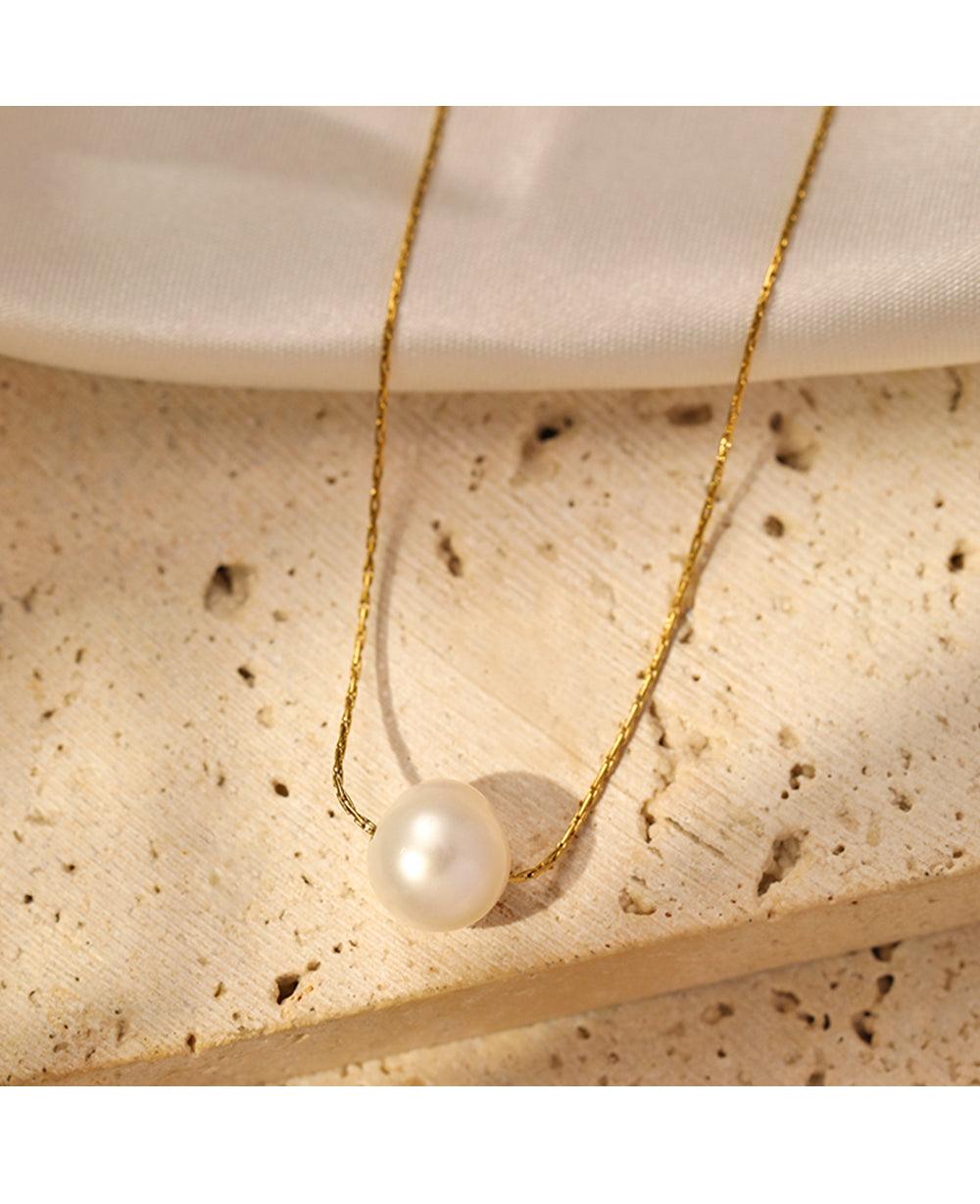 Wholesale Simple Style Shiny Solid Color Stainless Steel Polishing Plating 18K Gold Plated Pendant Necklace - coojewelry