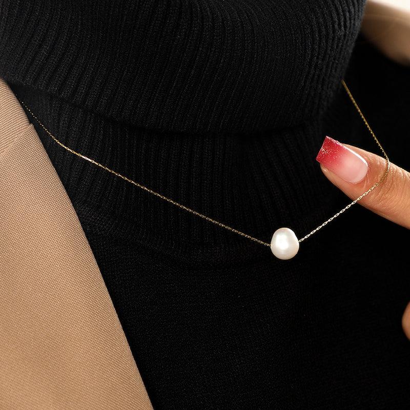 Wholesale Simple Style Shiny Solid Color Stainless Steel Polishing Plating 18K Gold Plated Pendant Necklace - coojewelry