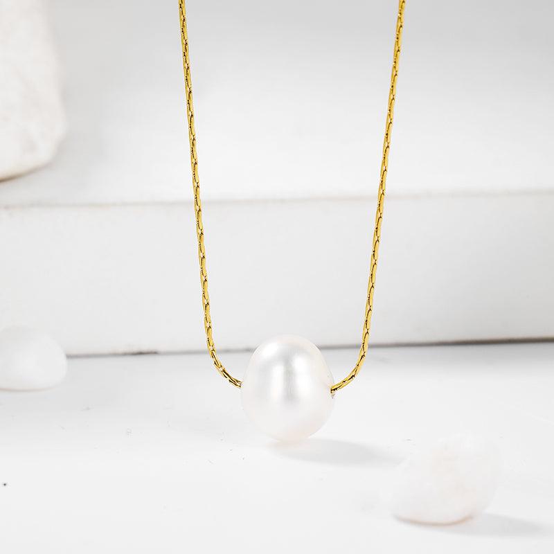 Wholesale Simple Style Shiny Solid Color Stainless Steel Polishing Plating 18K Gold Plated Pendant Necklace - coojewelry