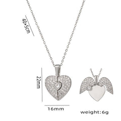 Wholesale Stylish Titanium Steel Pendant Necklace with Elegant Sweet Heart Design - coojewelry