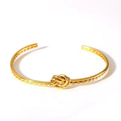 Wholesale Titanium Steel 18K Gold Plated Bangle Classic Geometric Color Block Criss Cross Design - coojewelry
