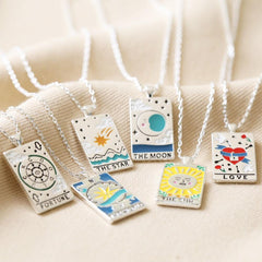 Wholesale Titanium Steel 304 Stainless Steel Gold Plated Rhodium Plated Retro Enamel Geometric Pendant Necklace - coojewelry