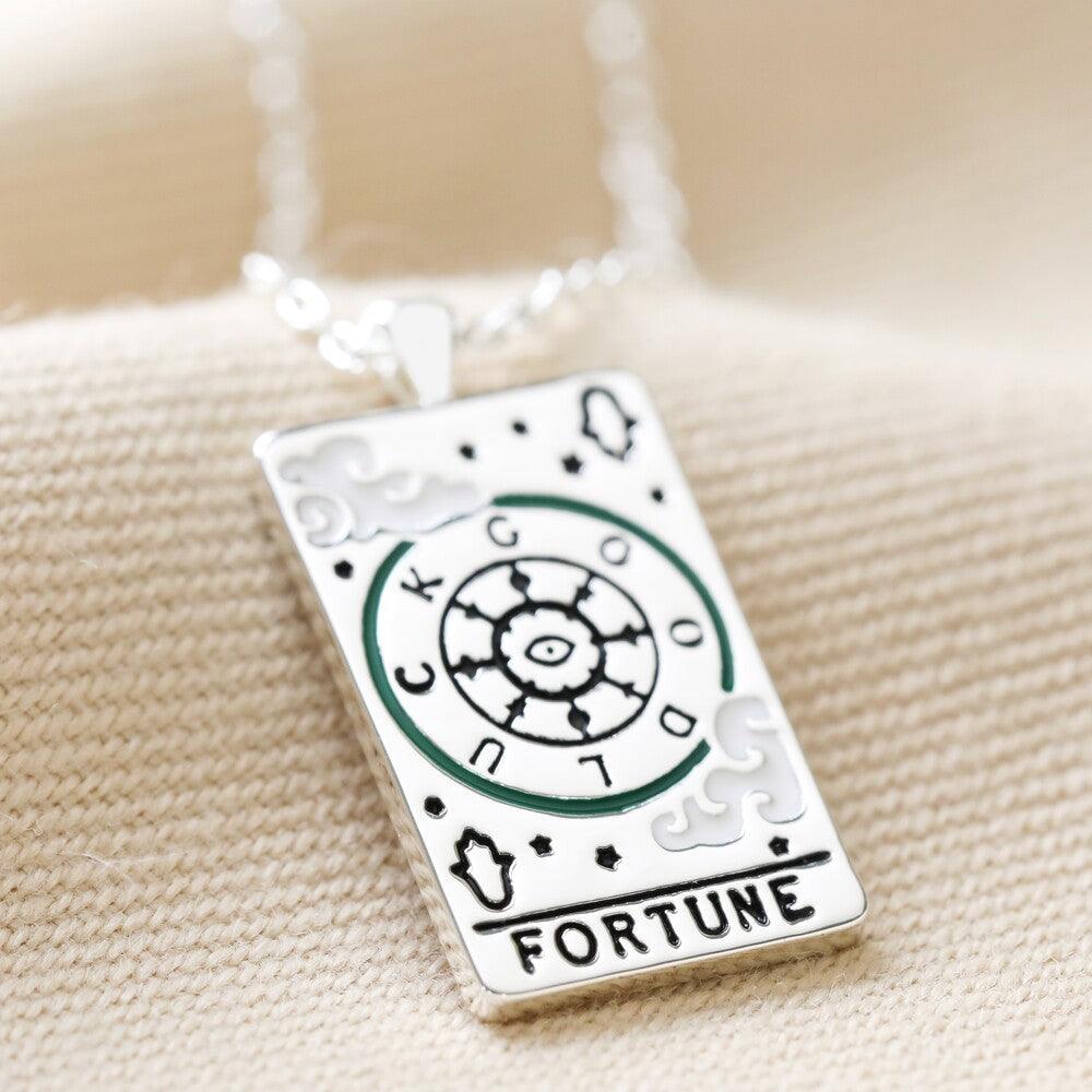 Wholesale Titanium Steel 304 Stainless Steel Gold Plated Rhodium Plated Retro Enamel Geometric Pendant Necklace - coojewelry