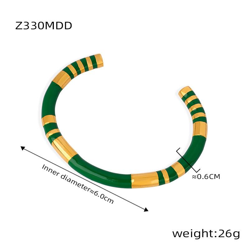 Wholesale Titanium Steel Casual Simple Style Color Block Enamel Plating - coojewelry