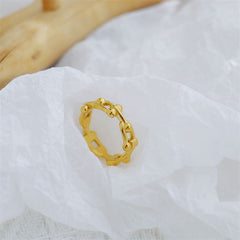 Wholesale Titanium Steel Simple Classic Style Solid Color Rings - coojewelry