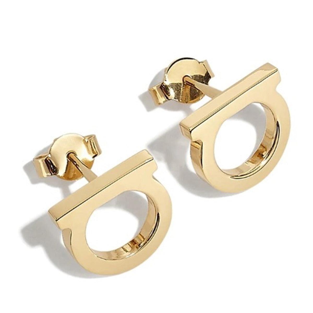 Wholesale Titanium Steel Zircon Ear Studs Simple Elegance in Solid Colors - coojewelry