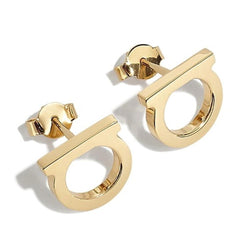 Wholesale Titanium Steel Zircon Ear Studs Simple Elegance in Solid Colors - coojewelry