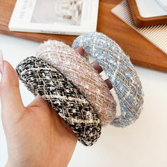 Wholesale Vintage Style Color Block Cloth Hair Band - coojewelry