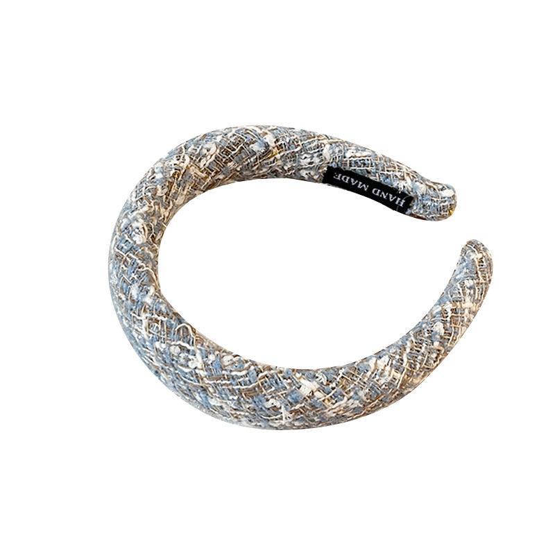 Wholesale Vintage Style Color Block Cloth Hair Band - coojewelry