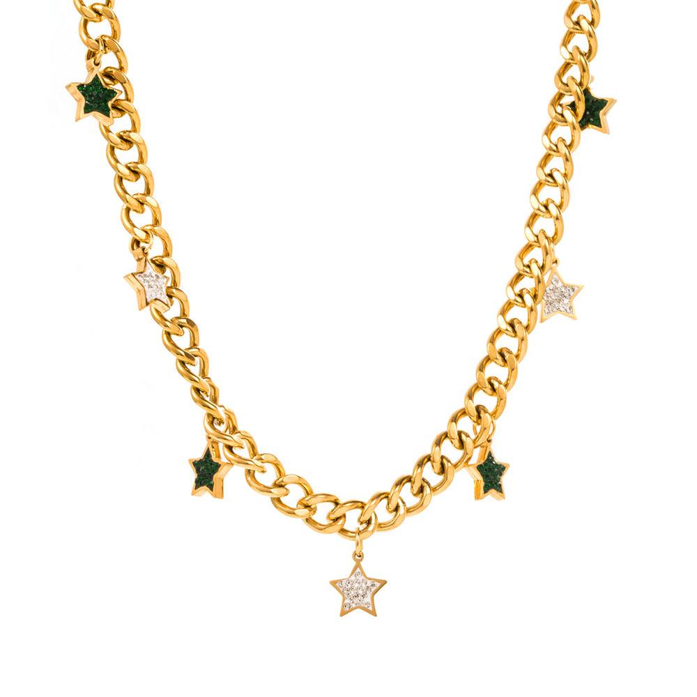 Wholesale Vintage Style Star Plating Alloy Women's Necklace - coojewelry