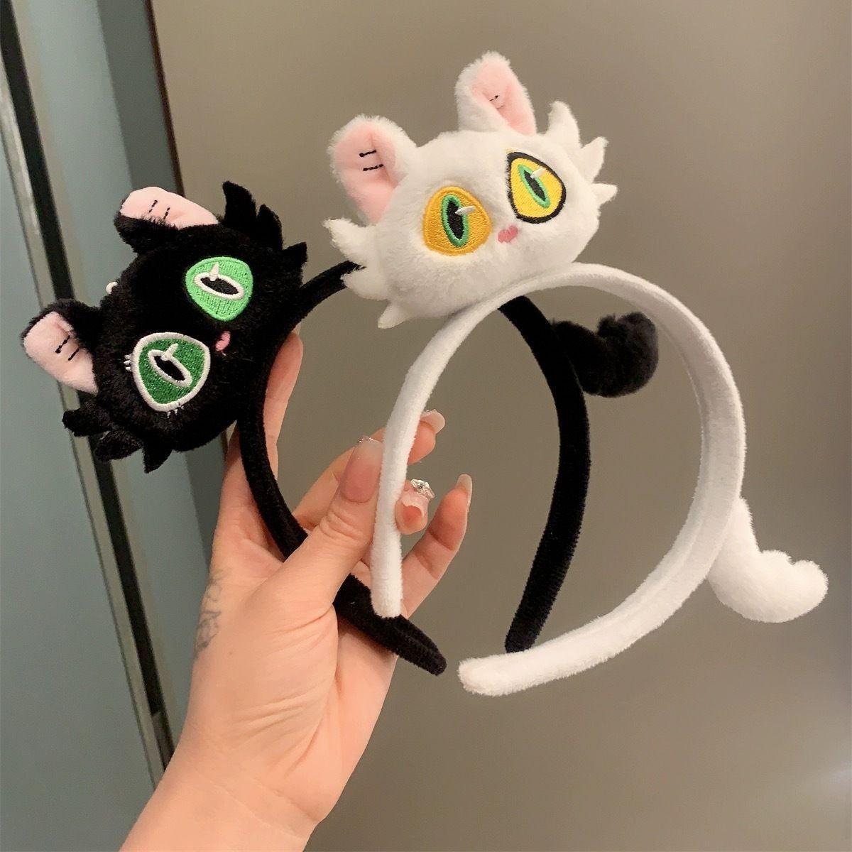 Wholesale Women's Casual Cute Cat Flannel Hair Band - coojewelry