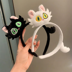 Wholesale Women's Casual Cute Cat Flannel Hair Band - coojewelry