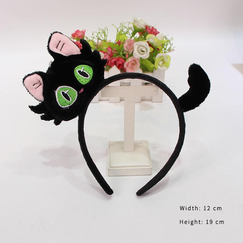 Wholesale Women's Casual Cute Cat Flannel Hair Band - coojewelry