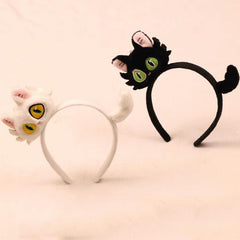 Wholesale Women's Casual Cute Cat Flannel Hair Band - coojewelry