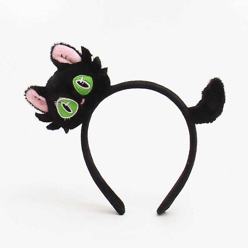 Wholesale Women's Casual Cute Cat Flannel Hair Band - coojewelry