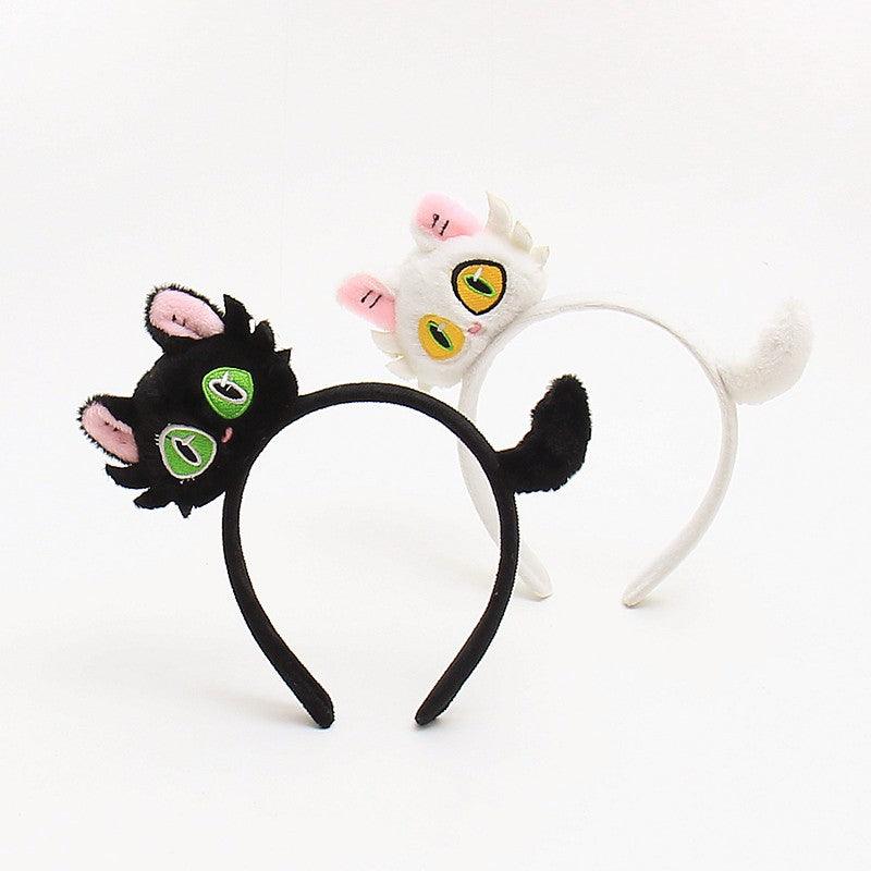 Wholesale Women's Casual Cute Cat Flannel Hair Band - coojewelry