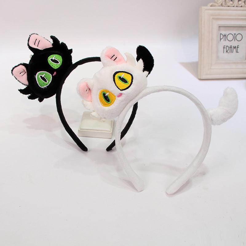 Wholesale Women's Casual Cute Cat Flannel Hair Band - coojewelry