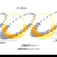 wholesale Casual Commute IG Style Semicircle Polishing 304 Stainless Steel 18K Gold Plated Earrings - coojewelry