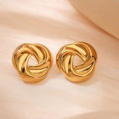 wholesale Retro Simple Classic Solid Color 304 Stainless Steel Ear Studs - coojewelry