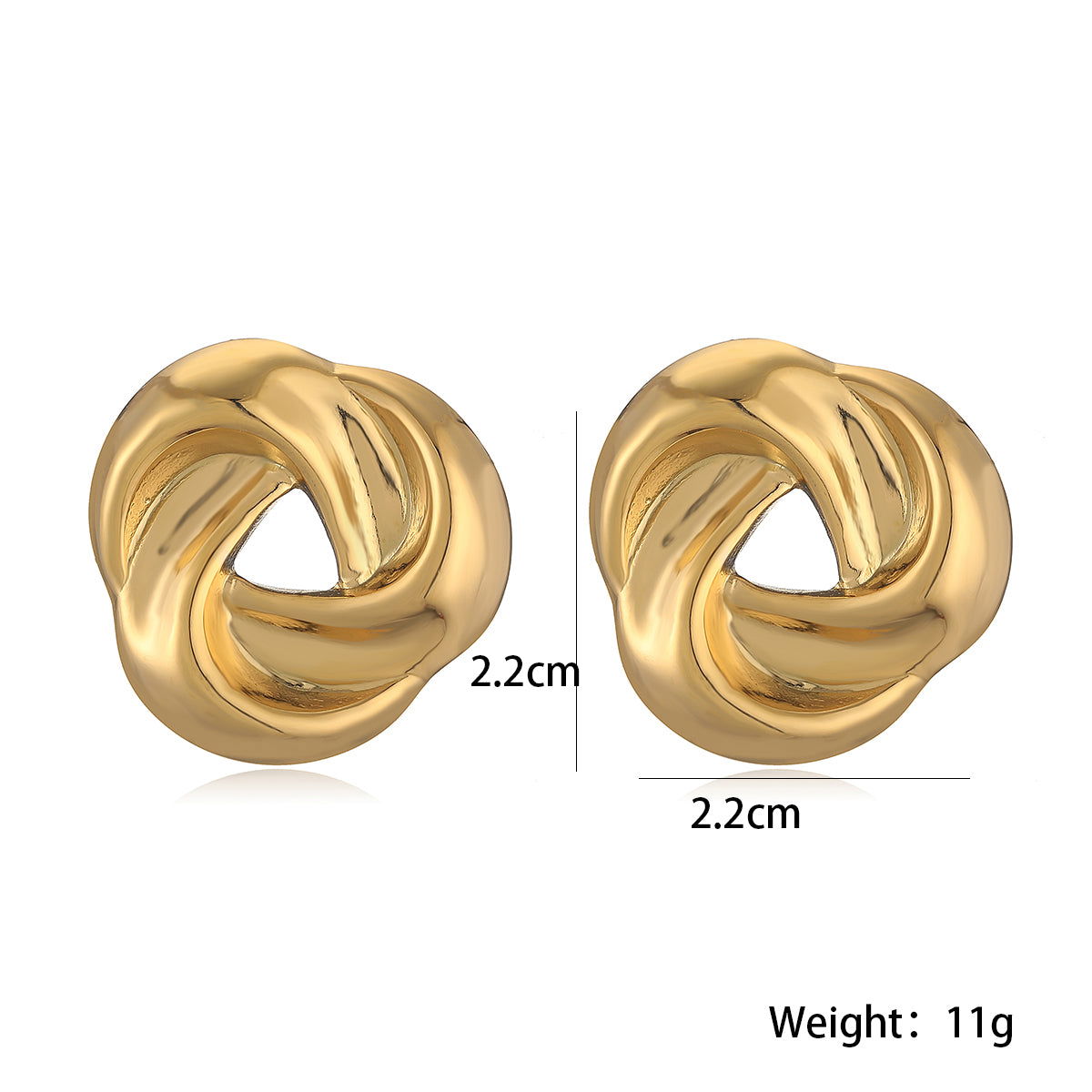 wholesale Retro Simple Classic Solid Color 304 Stainless Steel Ear Studs - coojewelry