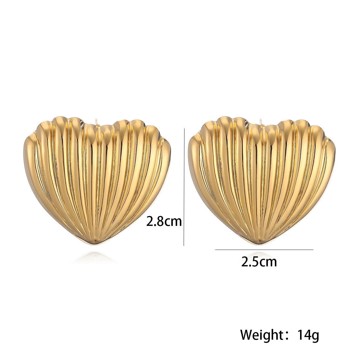 wholesale Retro Simple Style Commute Round Heart Shape Inlay 304 Stainless Steel Pearl Ear Studs - coojewelry