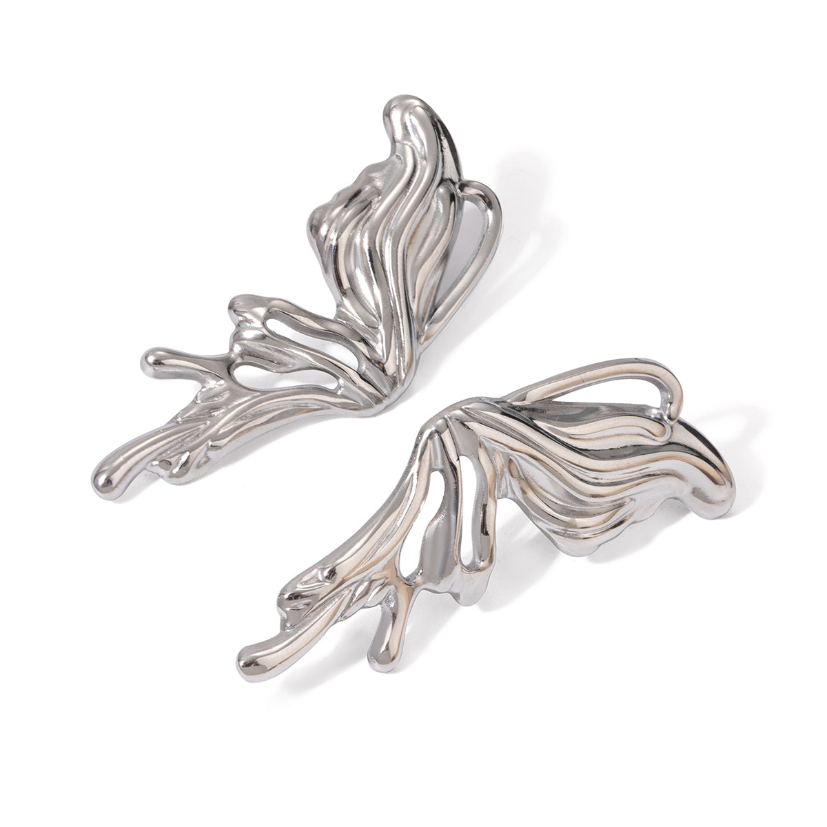 wholesale Simple Classic Style Butterfly 304 Stainless Steel Ear Studs - coojewelry