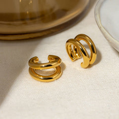 wholesale Simple Classic Style Solid Color 304 Stainless Steel Ear Studs - coojewelry