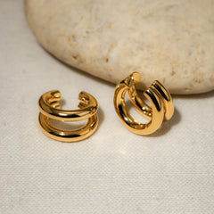 wholesale Simple Classic Style Solid Color 304 Stainless Steel Ear Studs - coojewelry