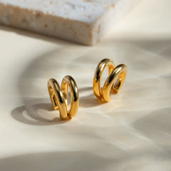 wholesale Simple Classic Style Solid Color 304 Stainless Steel Ear Studs - coojewelry